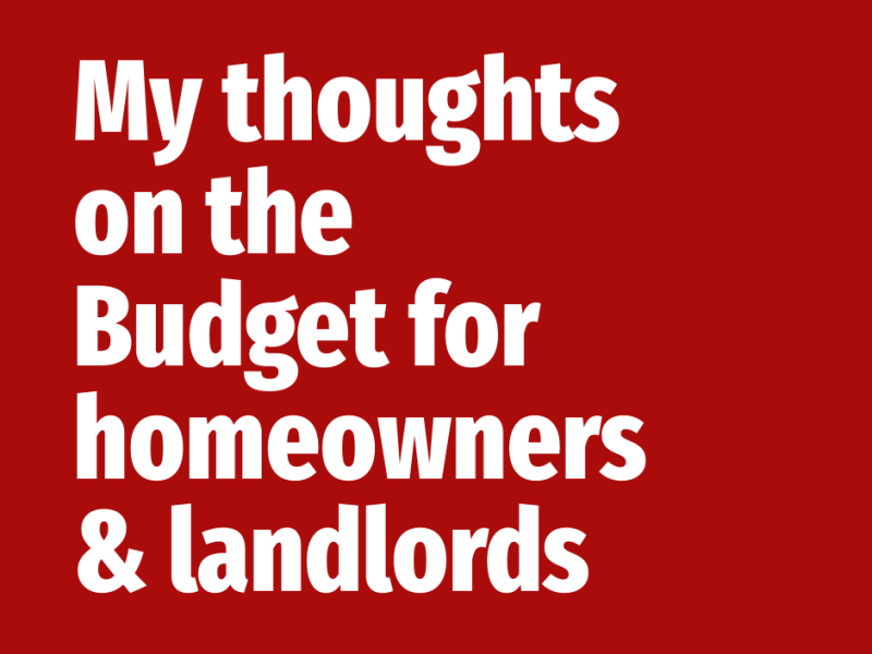 My Thoughts on the Budget for Swale homeowners &&nbsp;landlords